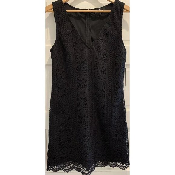 Lulu's NWT Sleeveless Black Lace Mini Cocktail Party Dress L - Picture 1 of 8